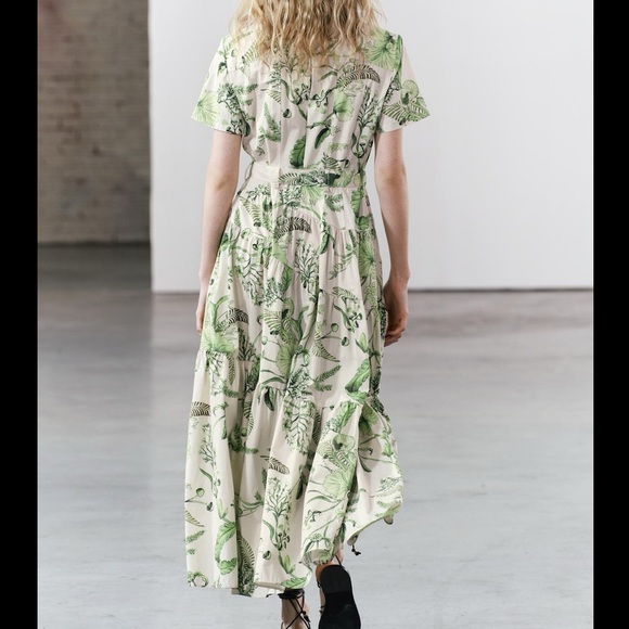 Zara SS24 Printed Shirt Dress Medium NWT Large NWOT - Picture 3 of 5